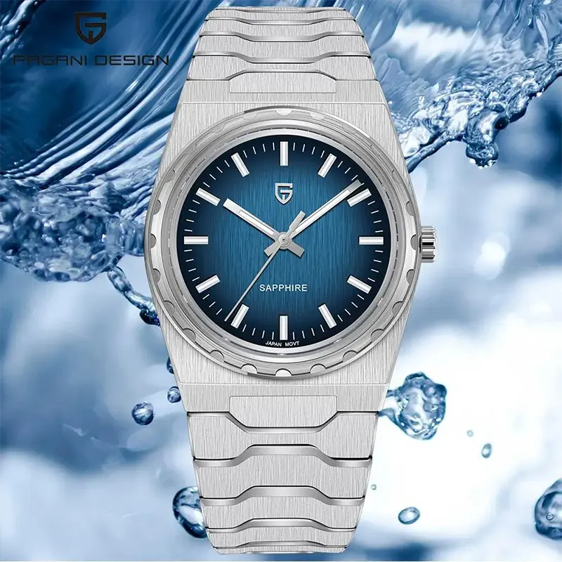 Pagani Design Super Slim Blue Dial Men's Watch- PD-YS020